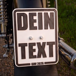 Personalisiertes Moped Kennzeichen mit Wunschtext – 50ccm Roller & Simson Zubehör, Geschenk für Schrauber und Moped Fans