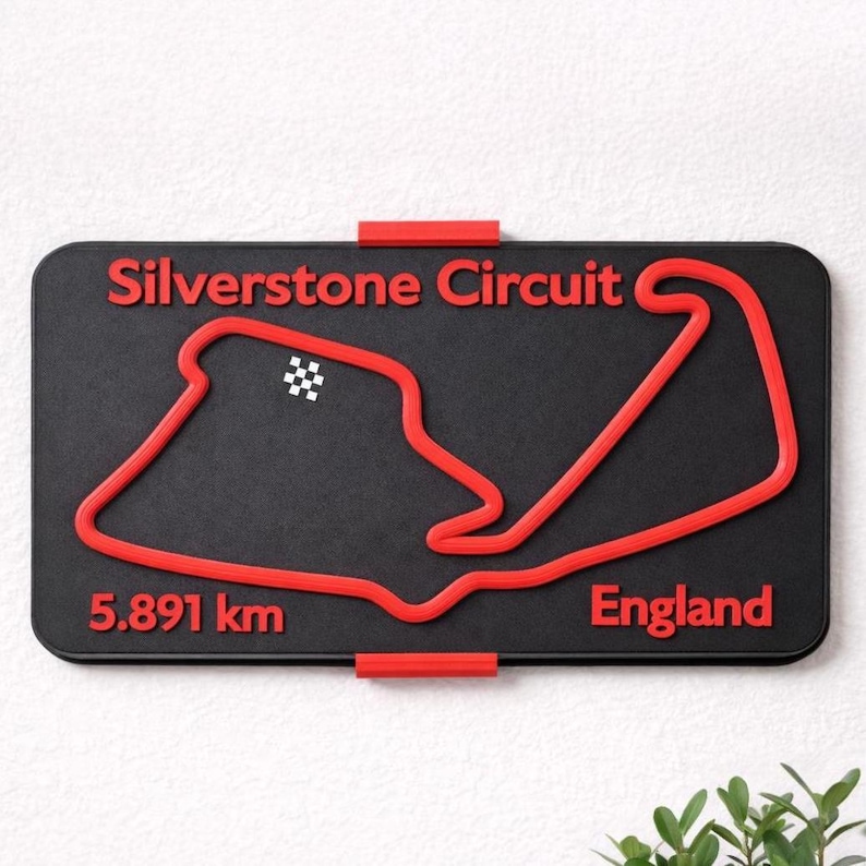Wallet Silverstone Racing Formula 1 Silverstone Race Track 3D Wall Art | F1 Track Wall Art ...