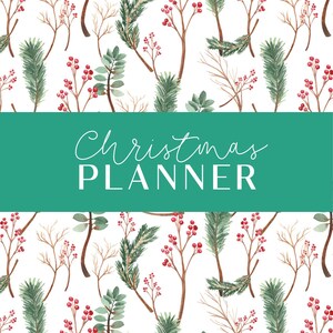 Planificador de Navidad, Lista de deseos, Tarjeta de recetas, Carta de Papá Noel, Lista de regalos, Seguimiento de gastos, Carta de Papá Noel, Etiquetas navideñas, Planificador de fiestas