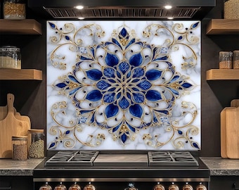Achterwand van gehard glas, achterwand van gehard glas, achterwand keuken, achterwand keuken, hittebestendige glazen achterwand, spatwand eenvoudig schoon te maken