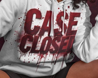 Case Closed PNG, True Crime Design, Bloody Letters Art, Murder Mystery, Sublimation, Forensic Art, Digital Download, Criminology, Detective