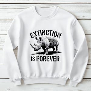Extinction is Forever Rhino Awareness PNG - Wildlife Conservation Digital Download - Endangered Species Art - Wildlife Conservation Art