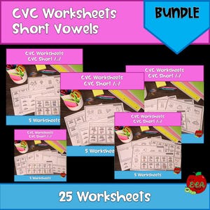 CVC Short Vowel Worksheets