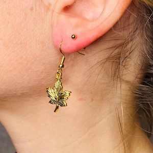 maple leaf earrings