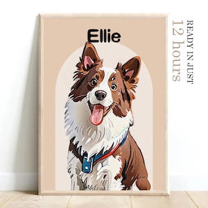 Ugly dog poster,Custom Pet Cartoon Portrait,Bad Pet Portrait,Pet Portrait Custom,Cat Portrait,Pet Portrait From Photo,Custom Dog Portrait