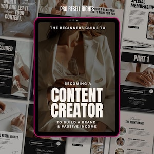 Beginners Guide Content Creator | Step-by-Step Blueprint to Launch & Grow as a Content Creator | Master Resell Rights + Private Label Rights