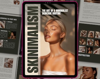 Guide du livre électronique Skinimalism : routine de soins de la peau minimaliste (droits de revente principaux + DPP