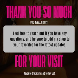 May include: Thank you so much! Feel free to reach out if you have any questions, and be sure to add my shop to your favorites for the latest updates. For your visit - favorite this item and follow us!