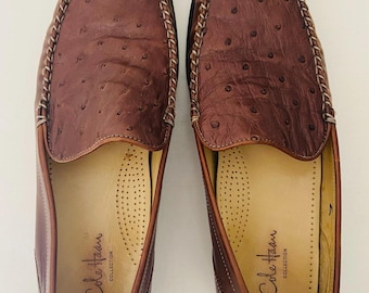 Vintage Cole Haan Collection Ostrich Loafers Made In Italy Men's 8.5M C05976