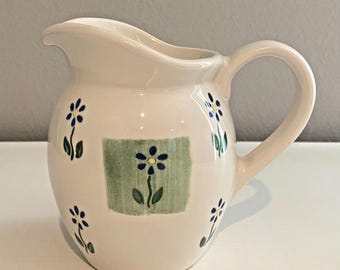 Vintage Pfaltzgraff CloverHill Floral Handled Creamer, 4.5"H