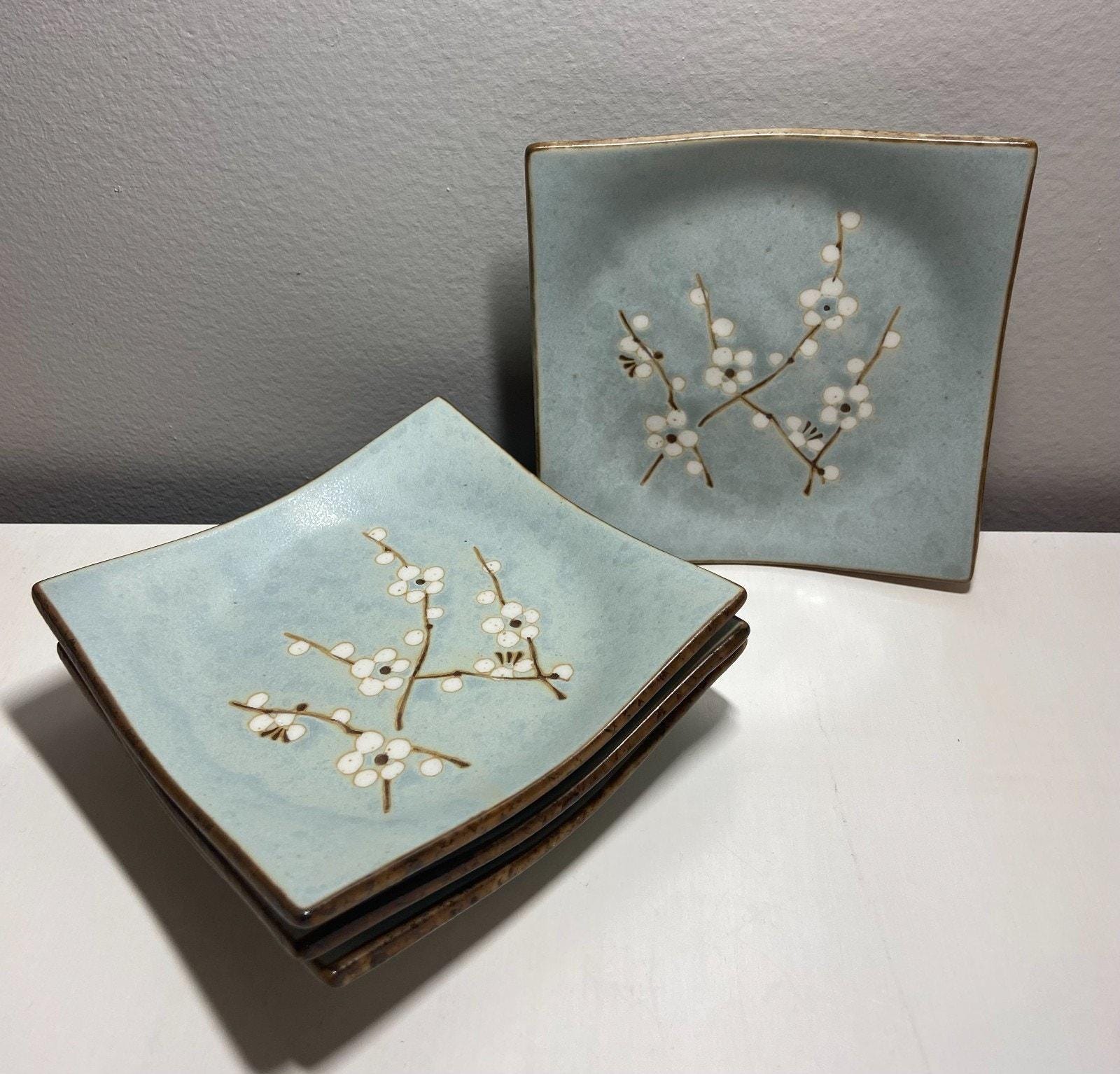 Blue and White Japanese Square Plates - Etsy