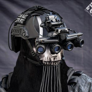 Nightwar Helmet: Custom Ghost Airsoft Cosplay - Battleworn Replica