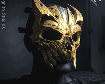 Máscara dorada de Condenado / Cosplay / Airsoft / Diseño inspirado en fantasmas