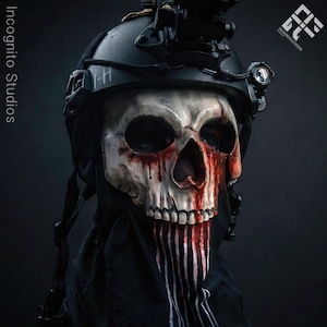 Undead Nightwar Mask | Custom Tactical Accessory | Ghost Inspired Wearable Art | Resin Cosplay Prop