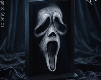 Ghostface Mask Book Nook | Bookshelf Scream Decor | 3D Printing STL File