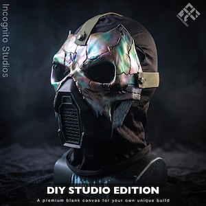 Ghost Inspired Tactical Mask DIY Kit | Battle Damaged Skull Gas Mask | Military Cosplay Prop