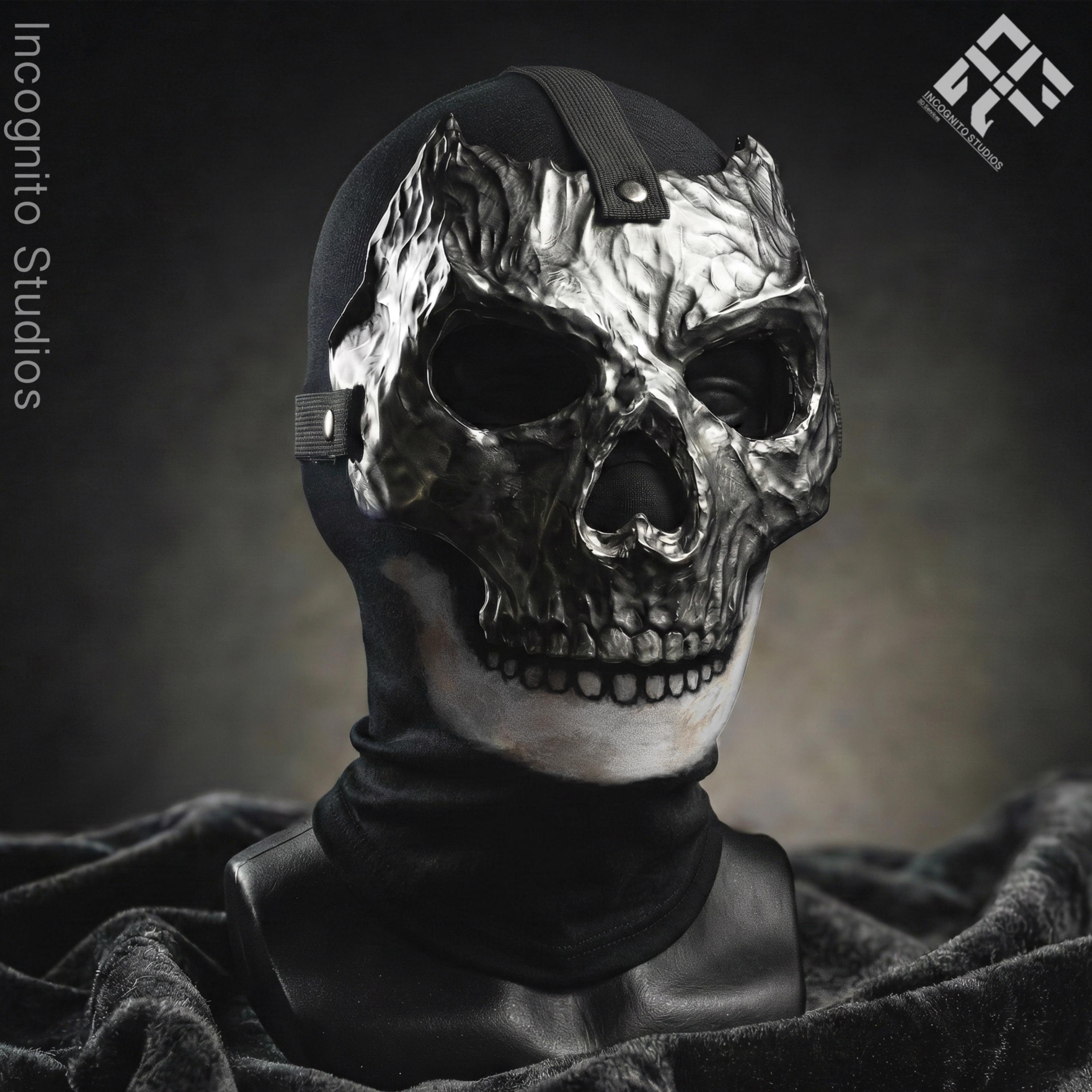 Masque Crâne Squelette Kikadeen - Moto, Paintball, Airsoft, Halloween - Taille M