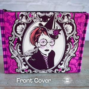 Tula Pink Nightshade Large Booklet Pouch - Vinyl Project Bag - Quilting EPP Organizer