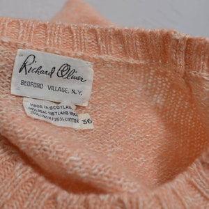 70s 80s peach pink Shetland wool blend sweater small image 9