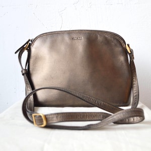 Vintage PICARD Umhängetasche aus Metallic-Leder