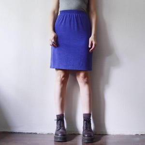 90s stretchy purple mini skirt - medium
