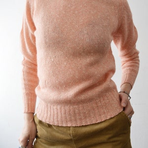 70s 80s peach pink Shetland wool blend sweater small image 5