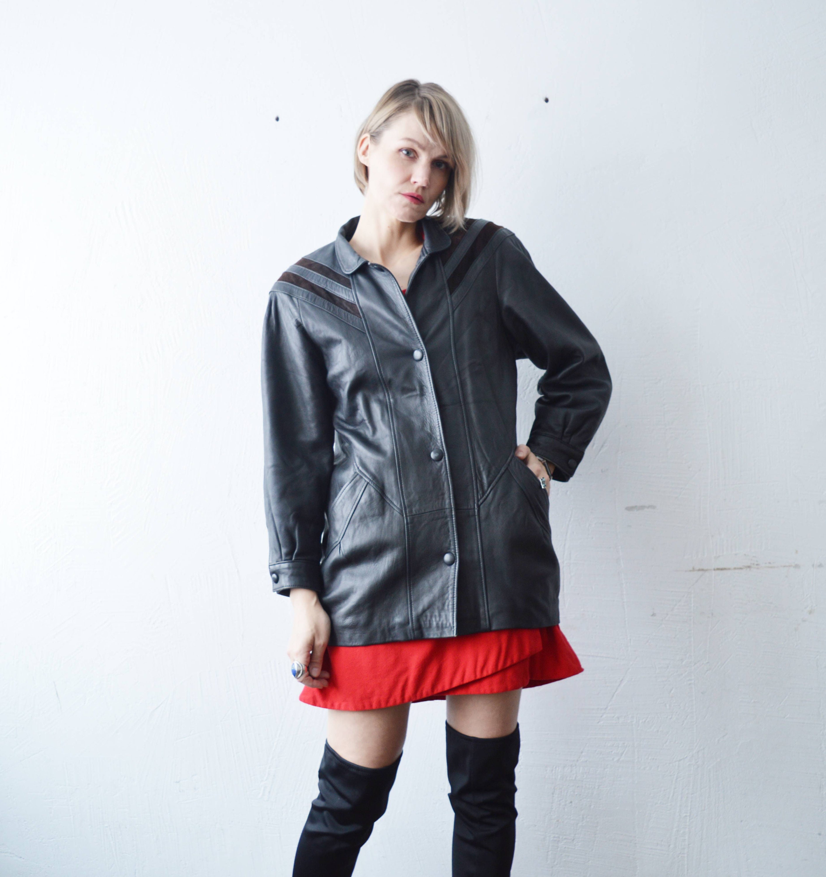 ジャケット・アウター 90s Black Suede Leather Jacket Vintage Vintage Online store | 90's Men Suede Jacket | Northern Grip