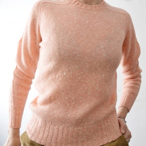 70s 80s peach pink Shetland wool blend sweater small image 6