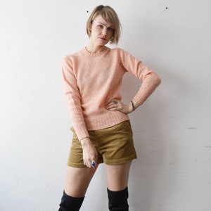 70s 80s peach pink Shetland wool blend sweater small image 2
