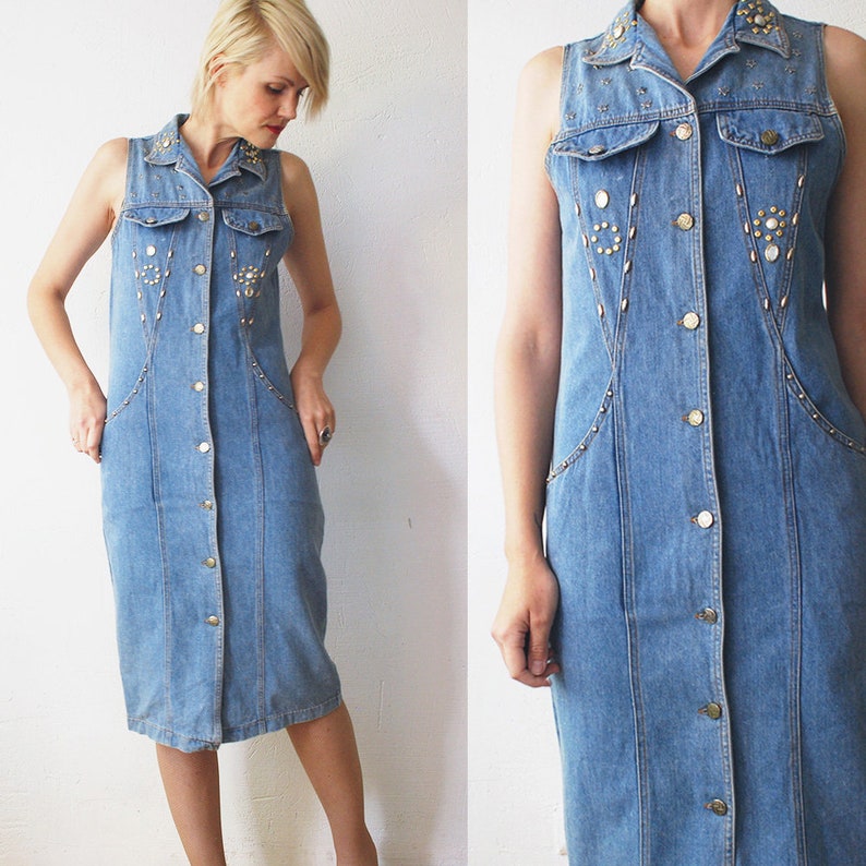 80s denim dress