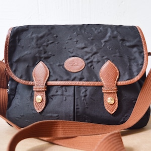 Vintage LONGCHAMP Le Pliage Black Messenger Bag Poor Condition for Repurposing Etsy Canada
