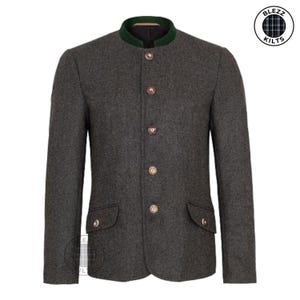 Men&#39;s Wool Austrian Jacket: Bavarian Oktoberfest Trachten