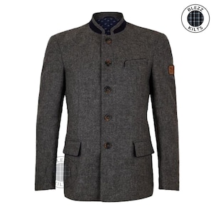 Men&#39;s Wool Bavarian Trachten Jacket: Austrian Oktoberfest Style