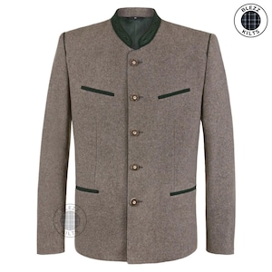Men&#39;s Wool Trachten Jacket: Bavarian Oktoberfest Style