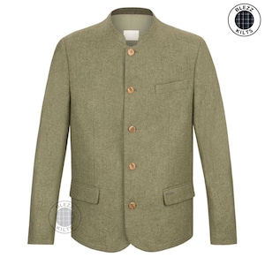 Men&#39;s Wool Bavarian Jacket: Austrian Trachten Oktoberfest Coat