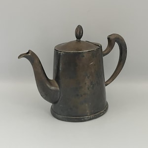Vintage Ercuis Silver Teapot | Unpolished Patina | Stamped D63 & HA
