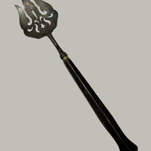 Antique Large Victorian Ornate Silver Serving Fork