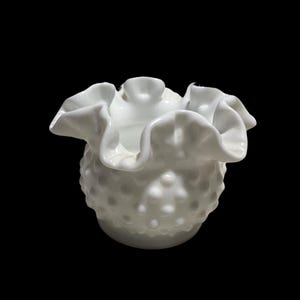 Vintage Fenton Milk Glass Vase