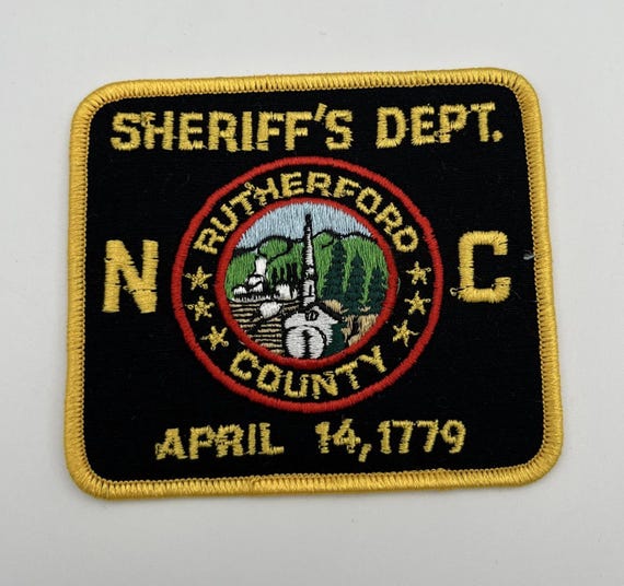Rutherford County NC Sheriff Patch – Embroidered,… - image 1