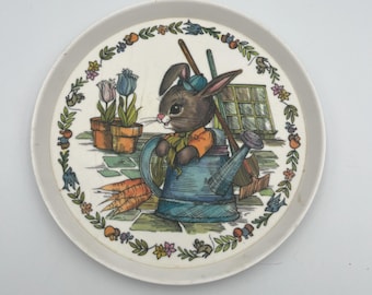 Vintage Peter Rabbit Children's Plastic Bowl and Divided Plate