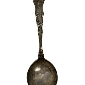 Vintage 1908 Wm Rogers & Sons AA Lily Pattern Silverplate Spoon – 5.25&quot;