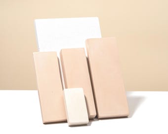 Blocos de concreto artesanais para exibição de joias: suporte minimalista para pódio