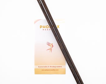 Phoenix Wooden Straight Knitting Needles 14"