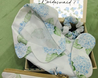 Hortensie Brautjungfer Vorschlag Box, Danke Geschenk Box, werden Sie meine Brautjungfer Box sein, benutzerdefinierte Box mit Namen, Erinnerungsbox, personalisierte Box
