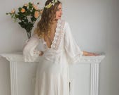 V-Back in White - Lace Trimmed Bridal Robe from my Paris Inspirations Collection