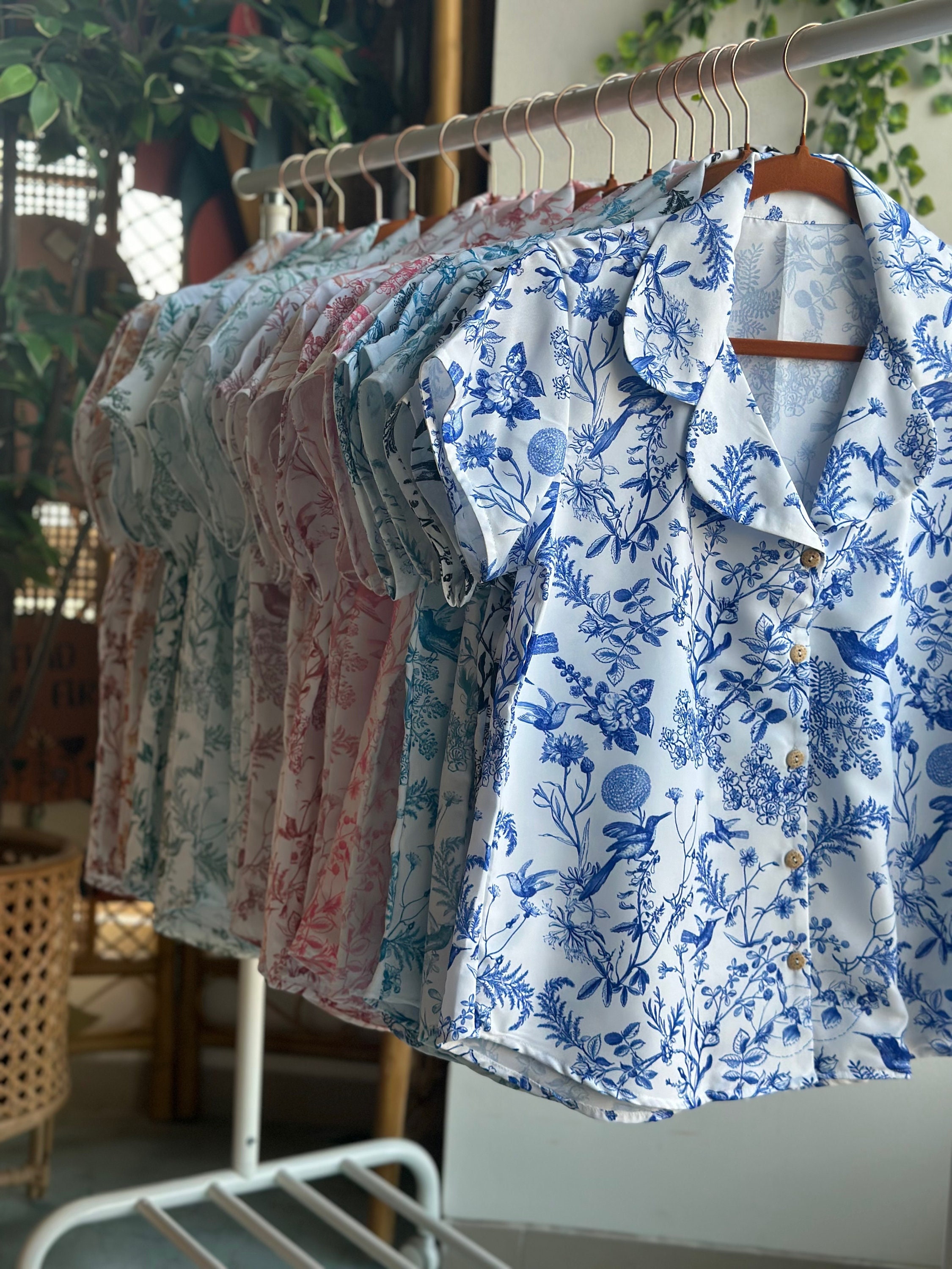Imperial Garden Toile Pjs - Chinoiserie Pjs | Oriental Porcelain Inspired Blue and White Pattern - Bridesmaids Getting Ready Outfits