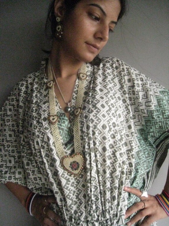 Thinking of Greece Kaftan Pajamas to 