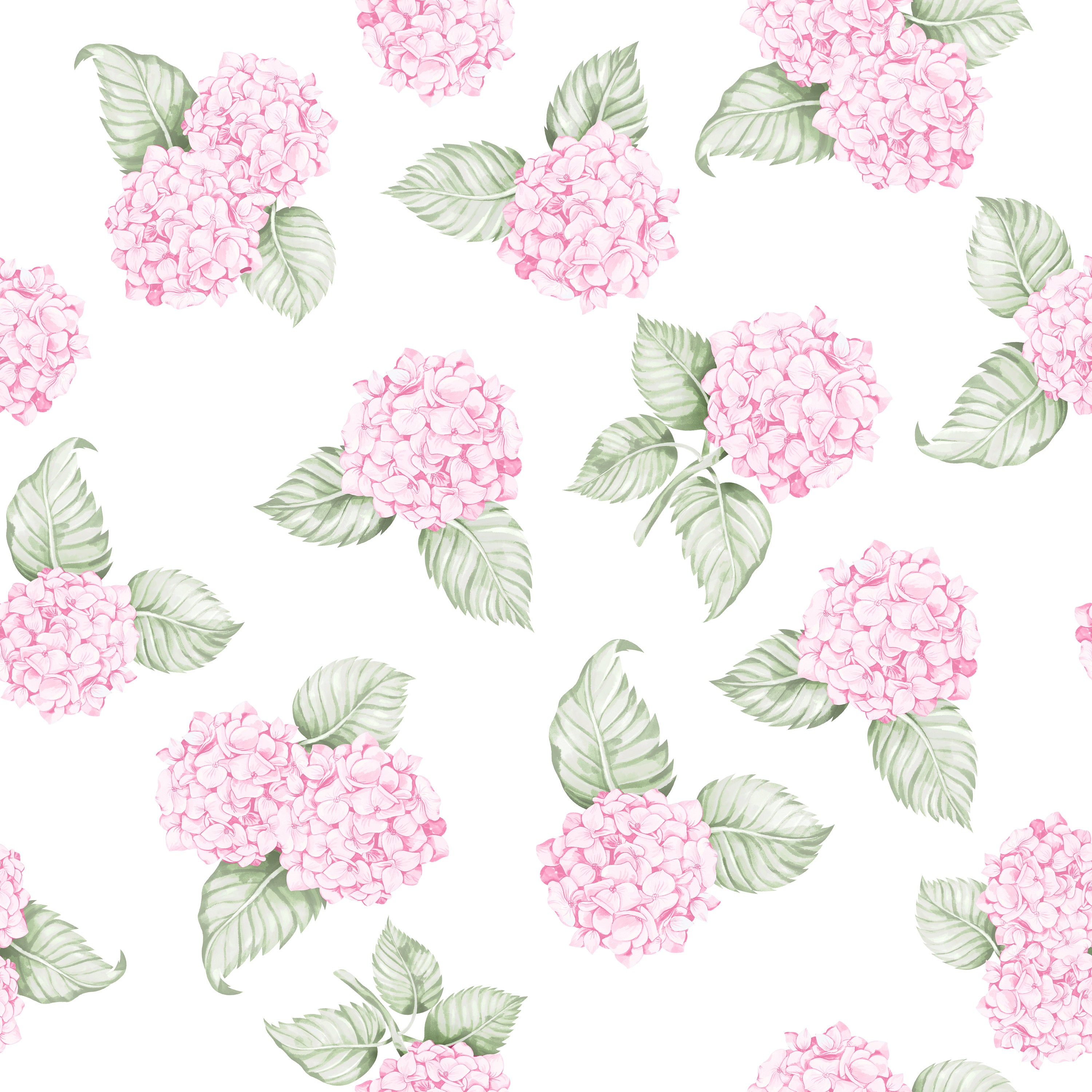 New Hydrangea PJs - Notched Collar Style Pj Sets in Blooming Hydrangeas Pattern - Bridesmaids Pjs