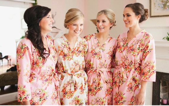 Bridesmaids top dressing gowns