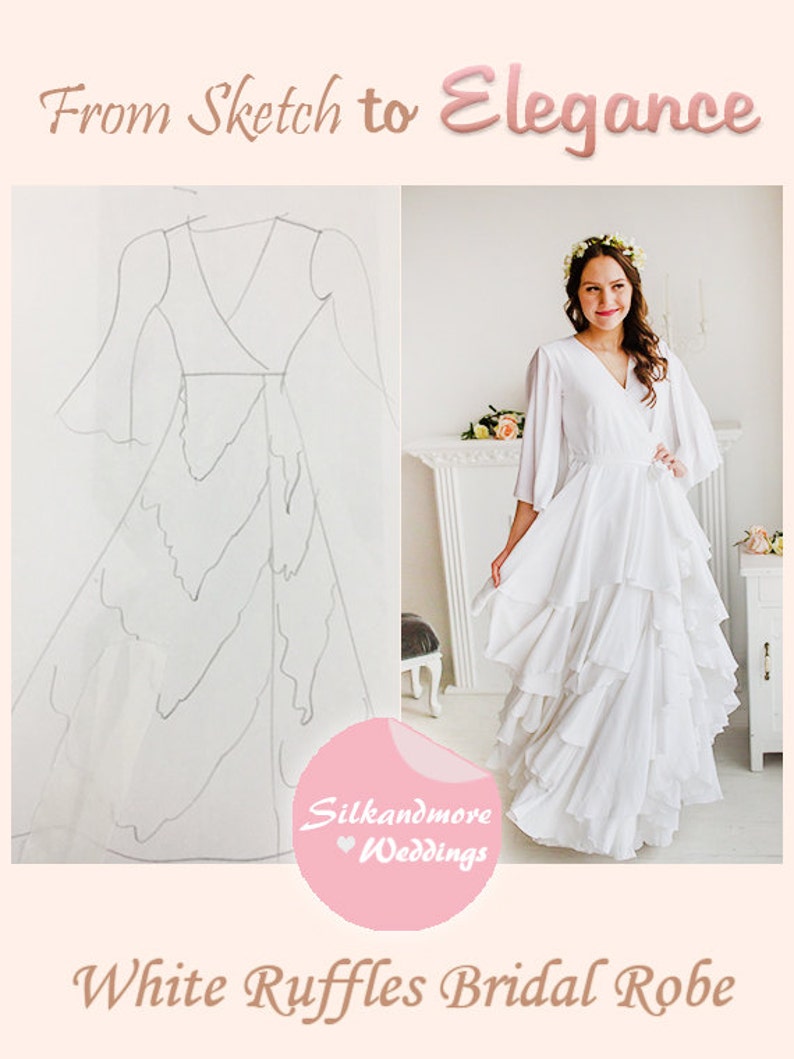 Naughty Ruffles in White Bridal Robe from my Paris Inspirations Collection